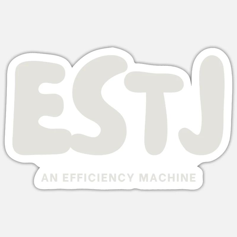 ESTJ MBTI Type de personnalité Extraverti - Sticker taille S (10 x 10 cm) - blanc mat