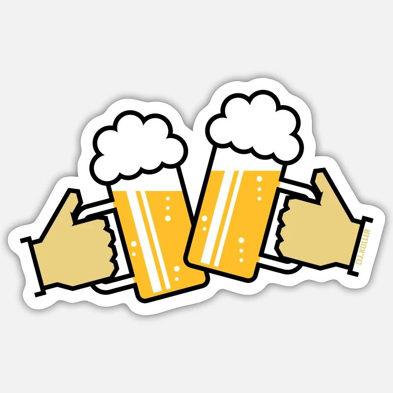Poignée de main en bavarois / SVG Sticker taille S (10 x 10 cm)