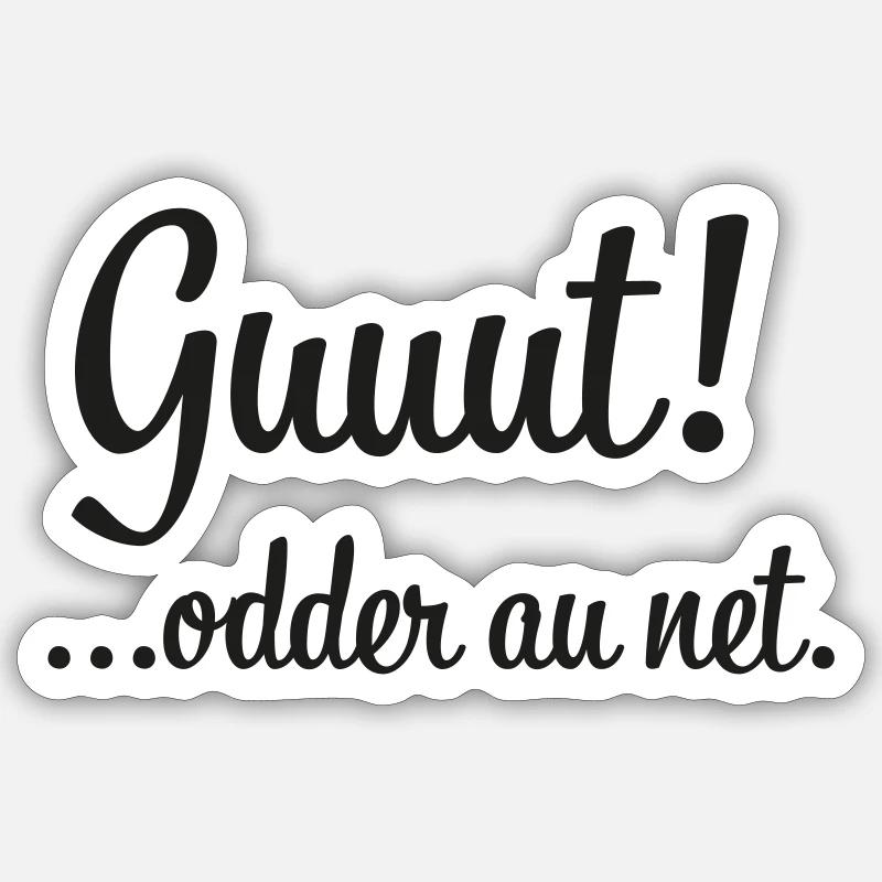 Guud odder au net - Sticker taille S (10 x 10 cm) - blanc mat