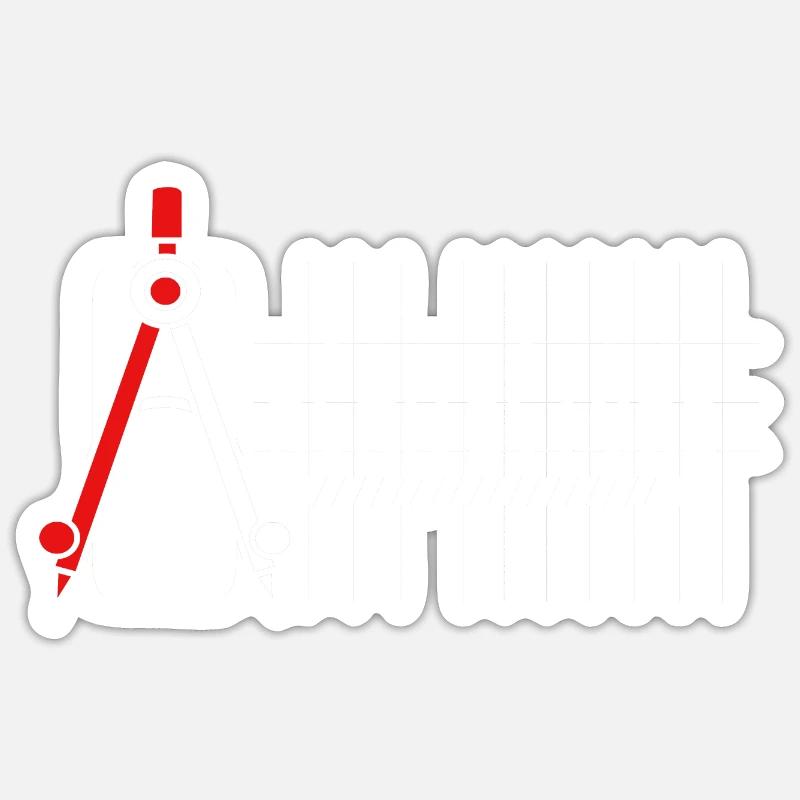 Architect Architecture - Sticker size S (10 x 10 cm) - white matte