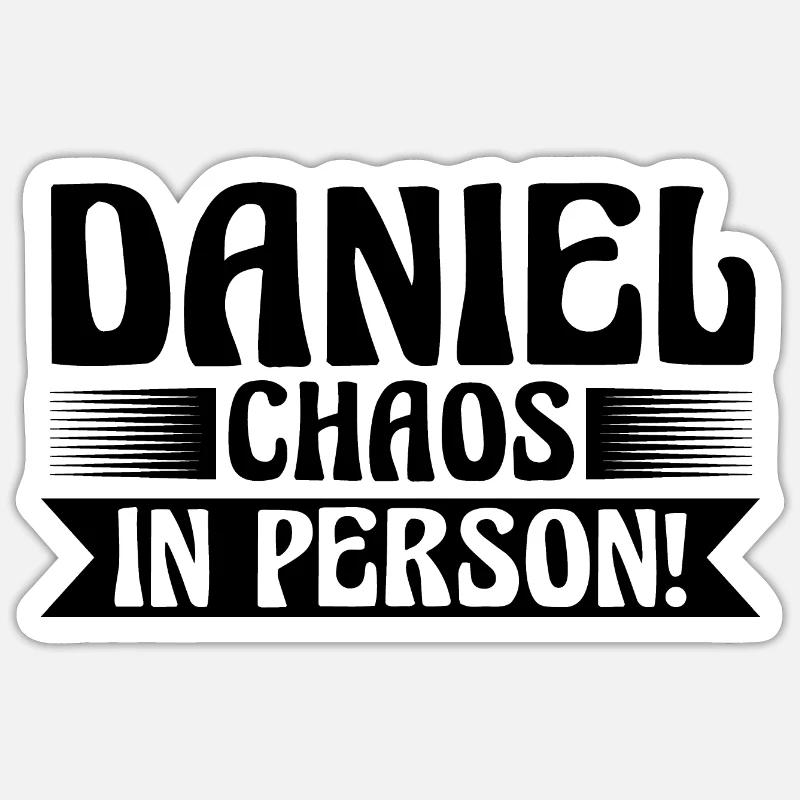 First name Daniel - Sticker size S (10 x 10 cm) - white matte