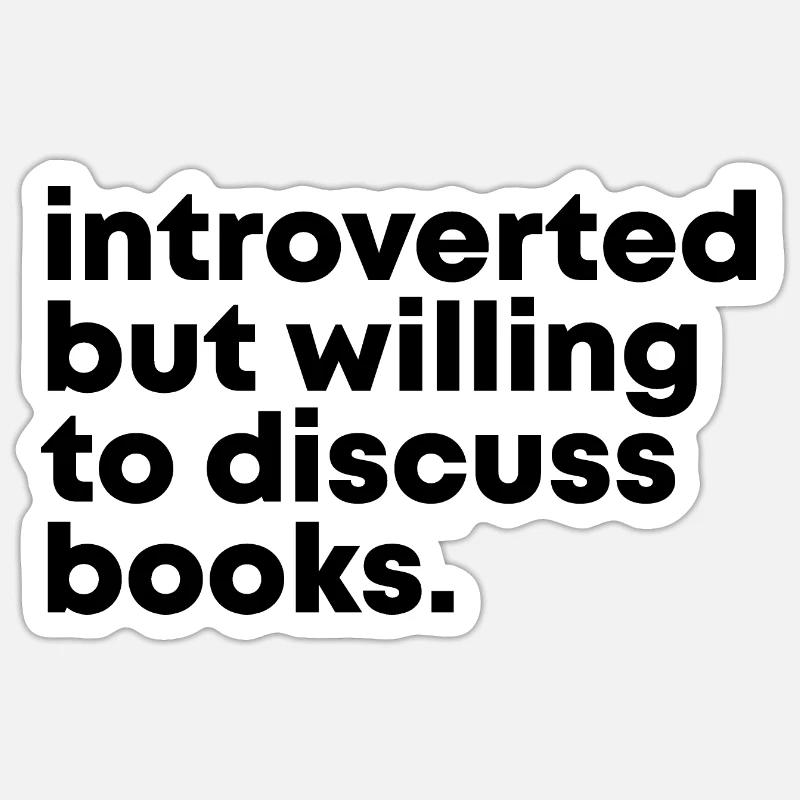 Reading - Sticker size S (10 x 10 cm) - white matte