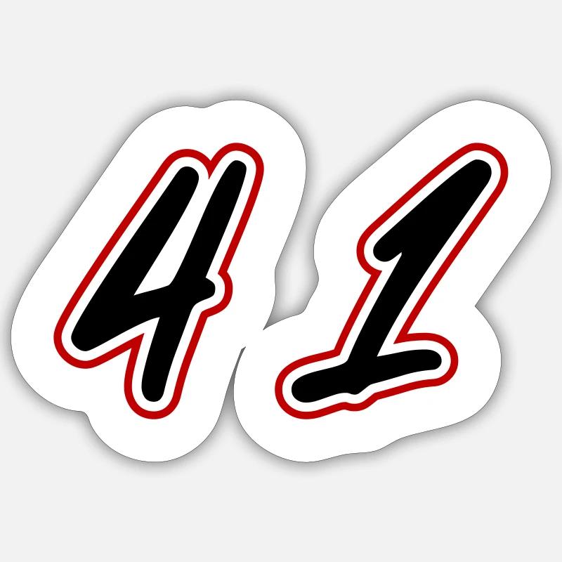 41 Number symbol - Sticker size S (10 x 10 cm) - white matte