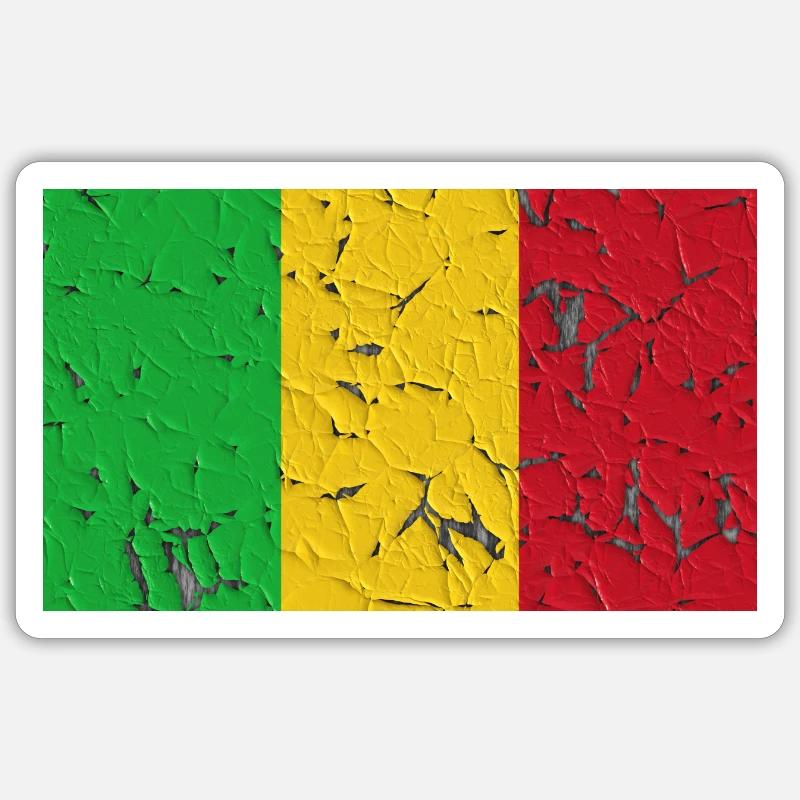 Mali - Sticker Größe S (10 x 10 cm) - Mattweiß