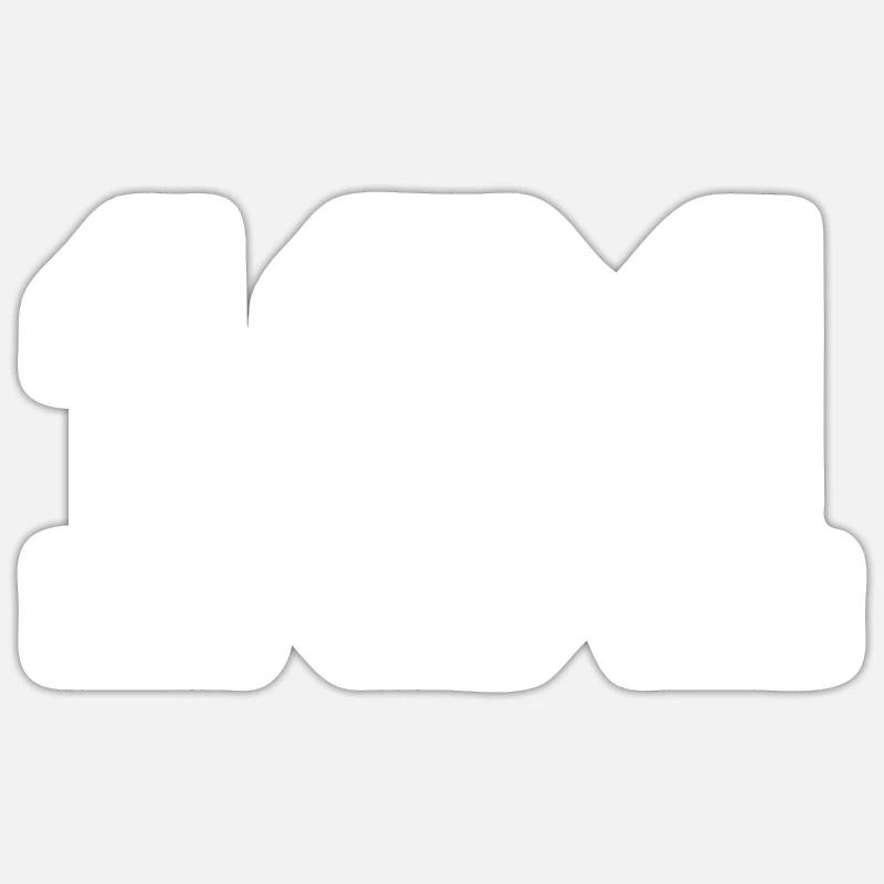 101 - Sticker taille S (10 x 10 cm) - blanc mat