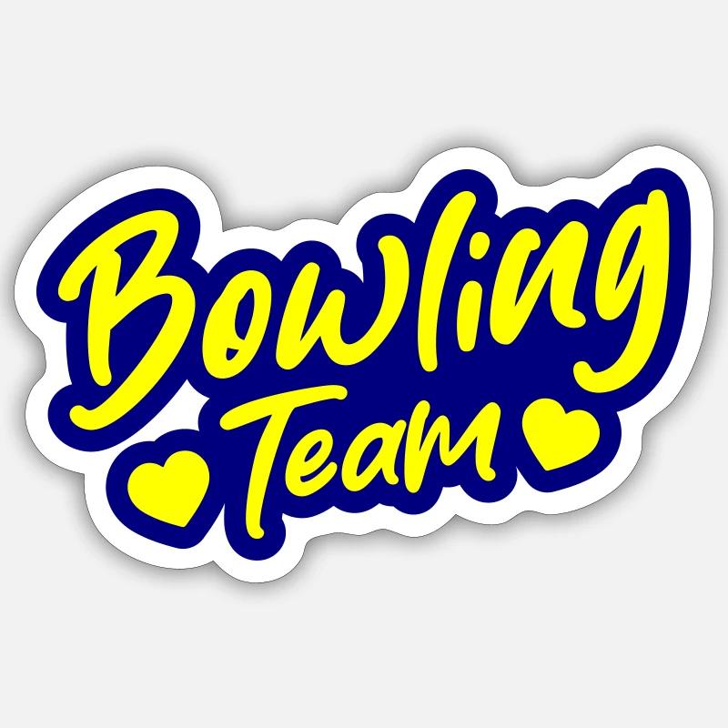 Bowling Team - Sticker Größe S (10 x 10 cm) - Mattweiß