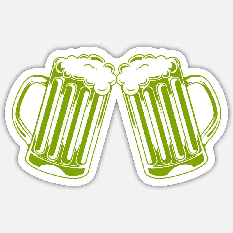 bier - Sticker Größe S (10 x 10 cm) - Mattweiß