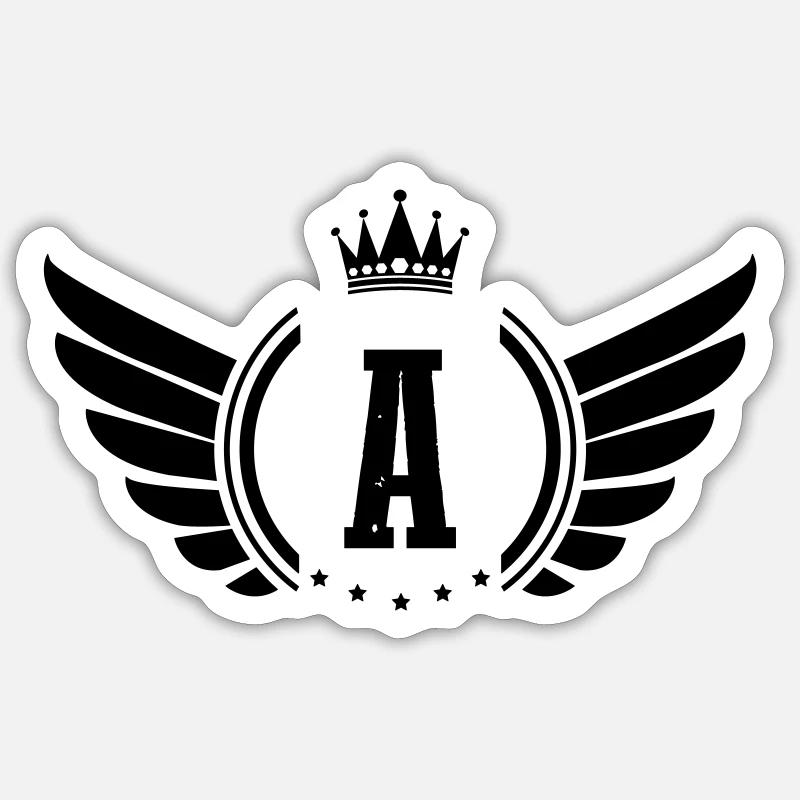 wappen a - Sticker Größe S (10 x 10 cm) - Mattweiß