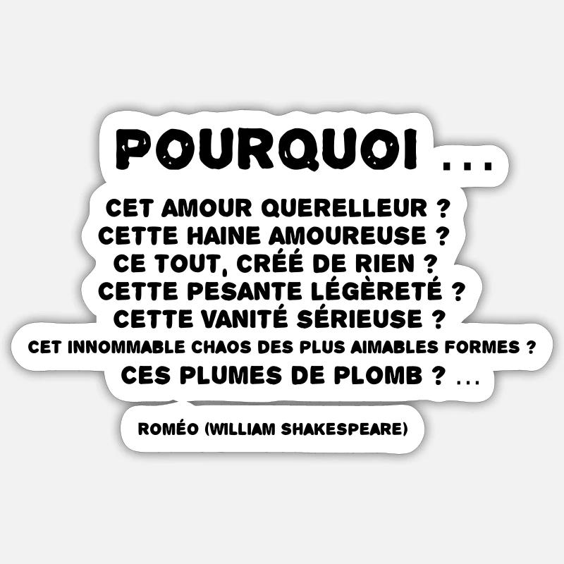 Romeo (Plumes de plomb) Sticker size S (10 x 10 cm)