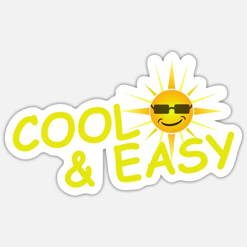 COOL & EASY - Sticker Größe S (10 x 10 cm) - Mattweiß
