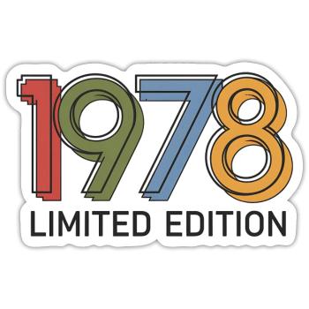 Vintage 1978 limited edition - Sticker size S (10 x 10 cm) - white matte - Front