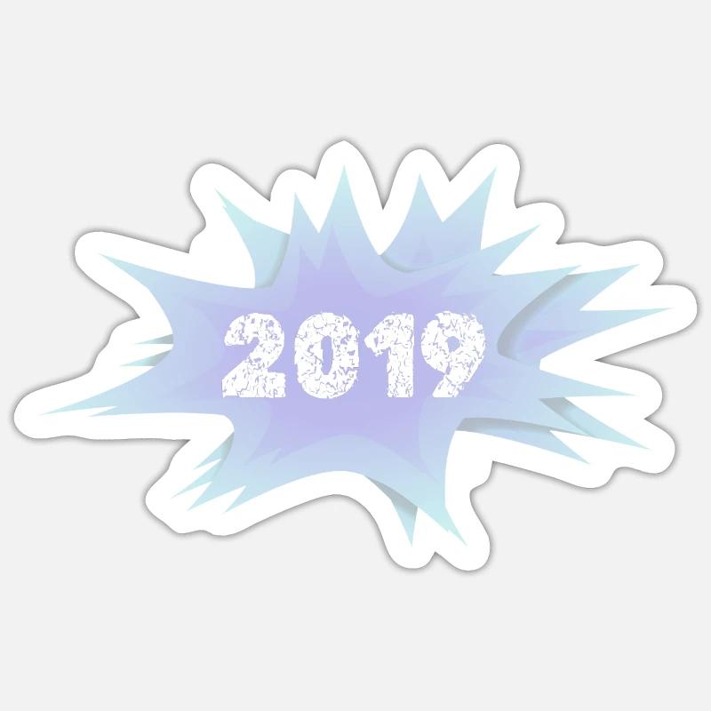 2019 - Sticker Größe S (10 x 10 cm) - Mattweiß
