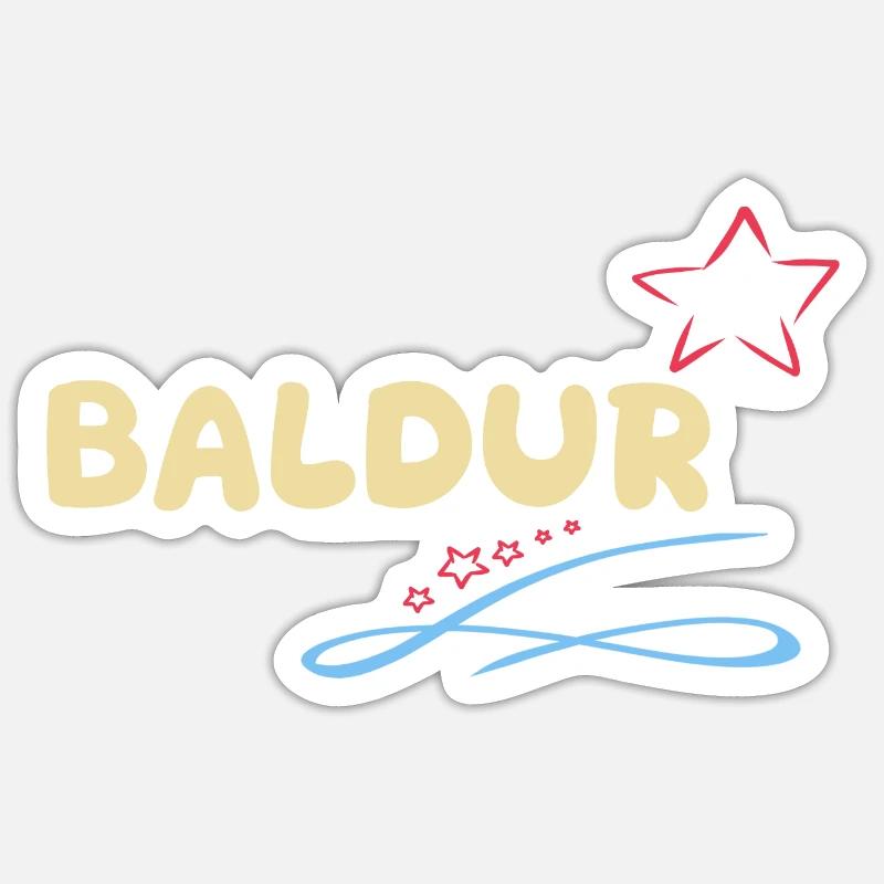 Baldur as a gift - Sticker size S (10 x 10 cm) - white matte