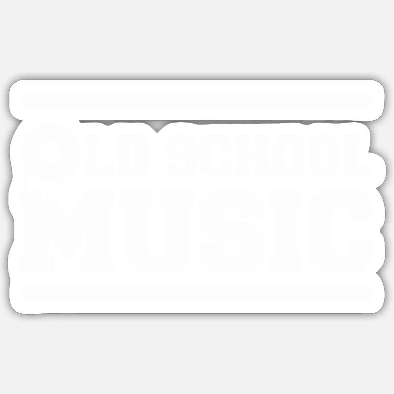Old School Music - Sticker size S (10 x 10 cm) - white matte