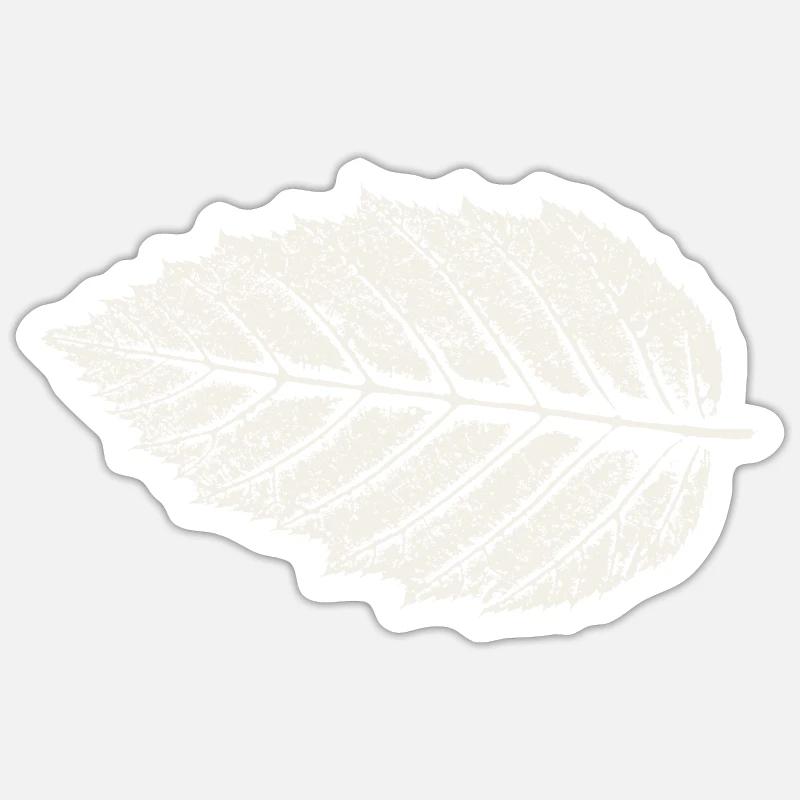 Blatt - Sticker Größe S (10 x 10 cm) - Mattweiß