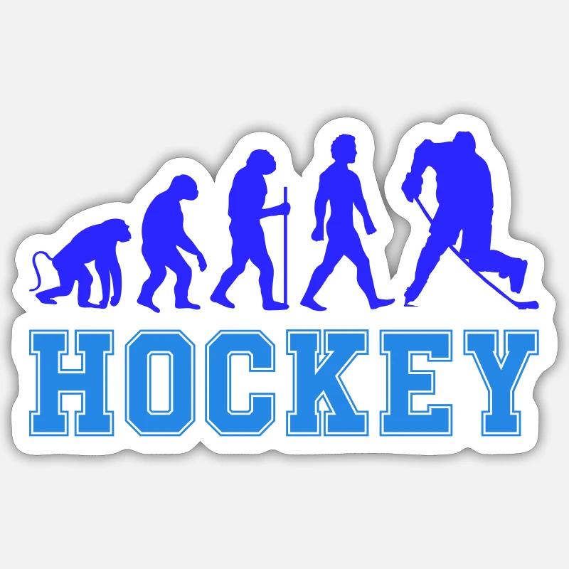 Hockey Evolution - Sticker size S (10 x 10 cm) - white matte
