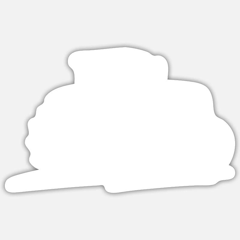 Traktor Symbol - Sticker Größe S (10 x 10 cm) - Mattweiß