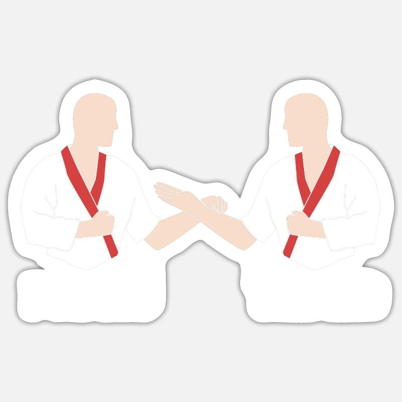 Wing Chun - Sticker taille S (10 x 10 cm) - blanc mat