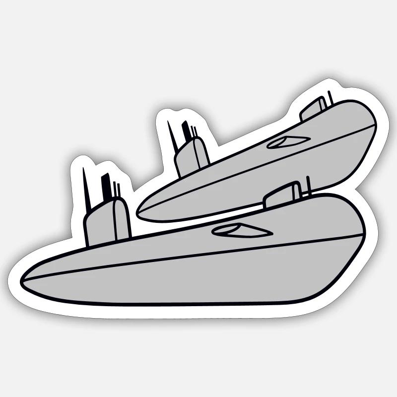 2 Submarines Fleet Two Squadrons Group Team Crew Sticker size S (10 x 10 cm)