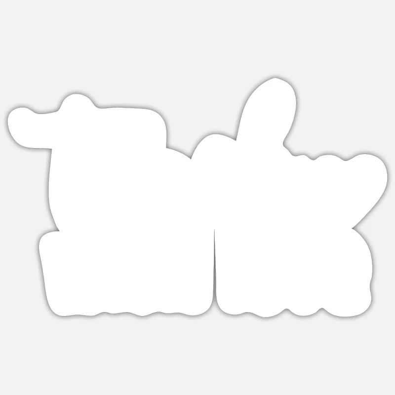 Enseigner avec amour - Sticker taille S (10 x 10 cm) - blanc mat