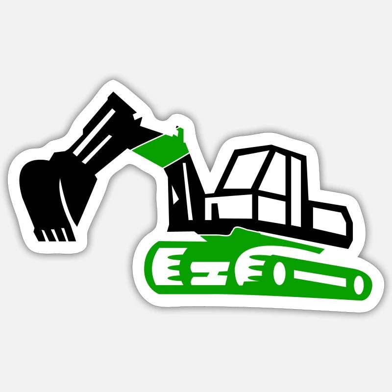 Excavator Sticker size S (10 x 10 cm)