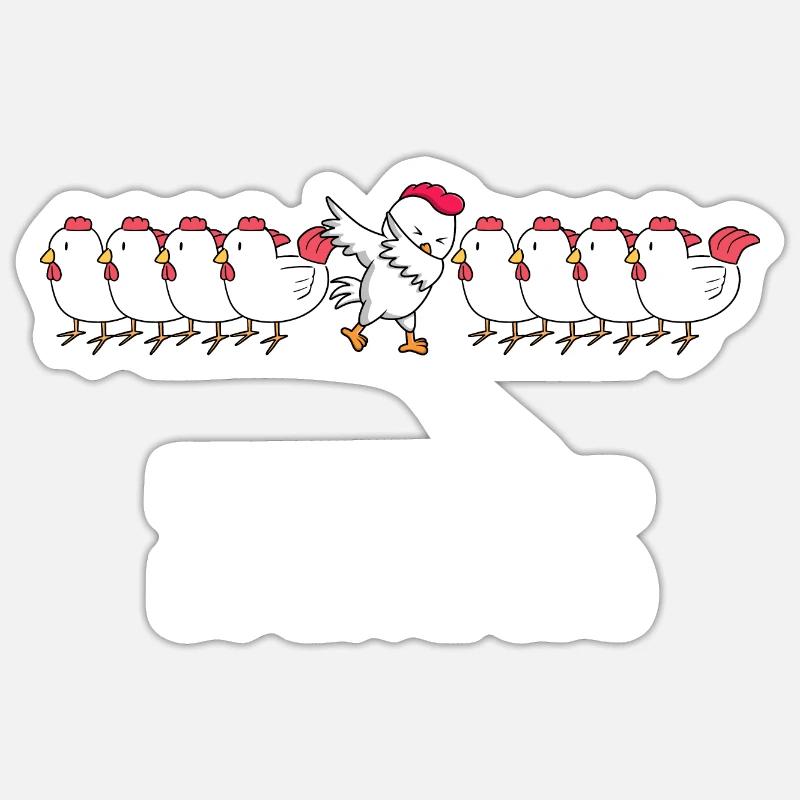 Be different! Don't be a chicken! - Be different! Sticker size S (10 x 10 cm)