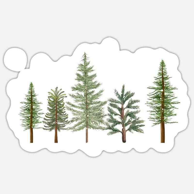 Tree Pine Trees for Winter Lovers - Gift Sticker size S (10 x 10 cm)