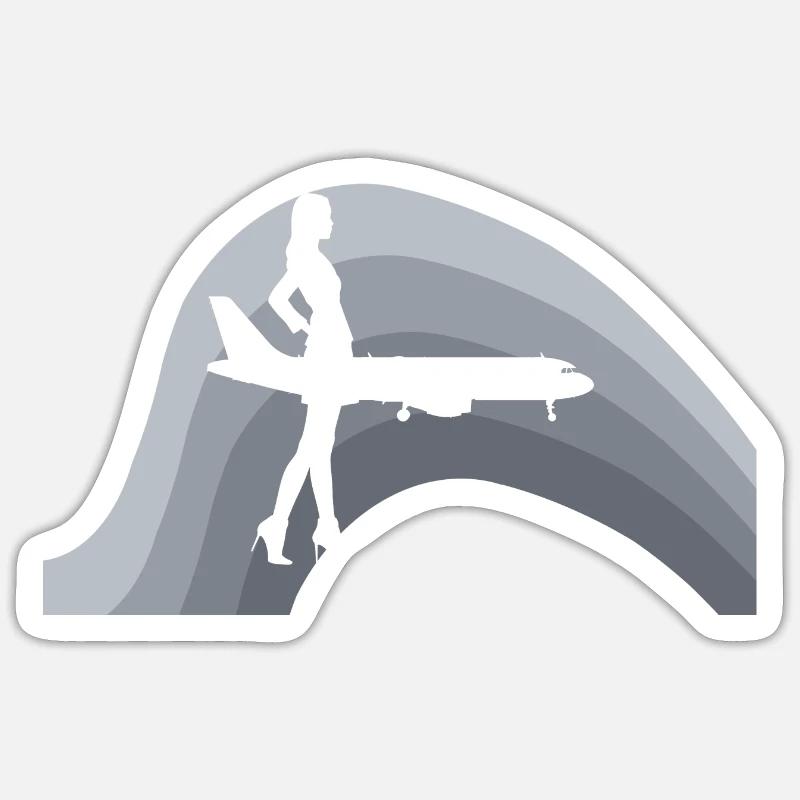 Flight Attendant Flight Attendant - Sticker size S (10 x 10 cm) - white matte