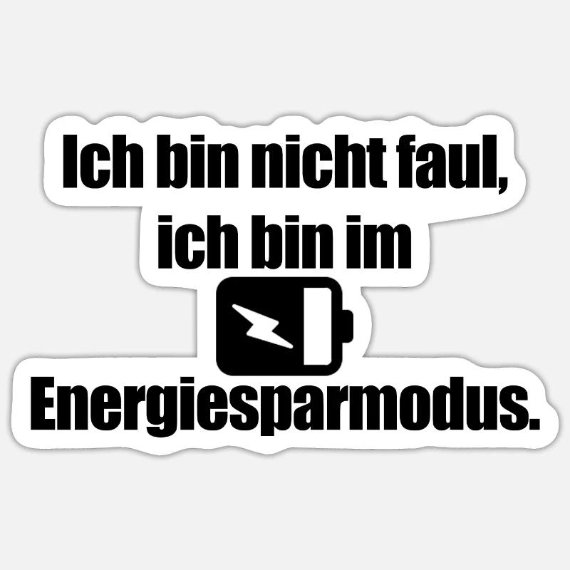 Mode d’économie d’énergie actif - Sticker taille S (10 x 10 cm) - blanc mat