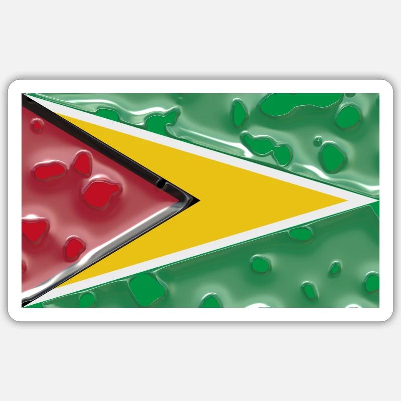 Guyana comme Guyana - Sticker taille S (10 x 10 cm) - blanc mat