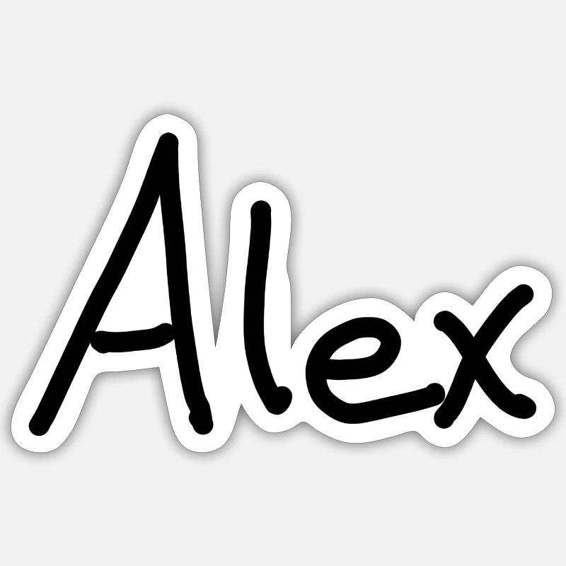Alex - Sticker size S (10 x 10 cm) - white matte