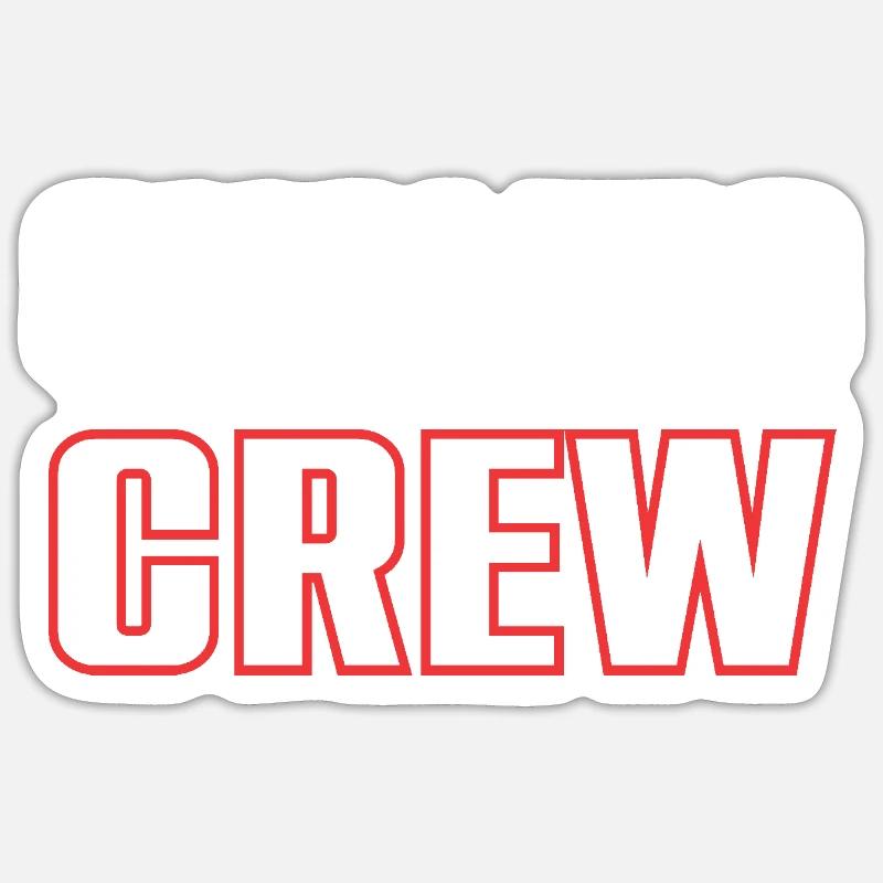 Cycling Crew - Sticker Größe S (10 x 10 cm) - Mattweiß