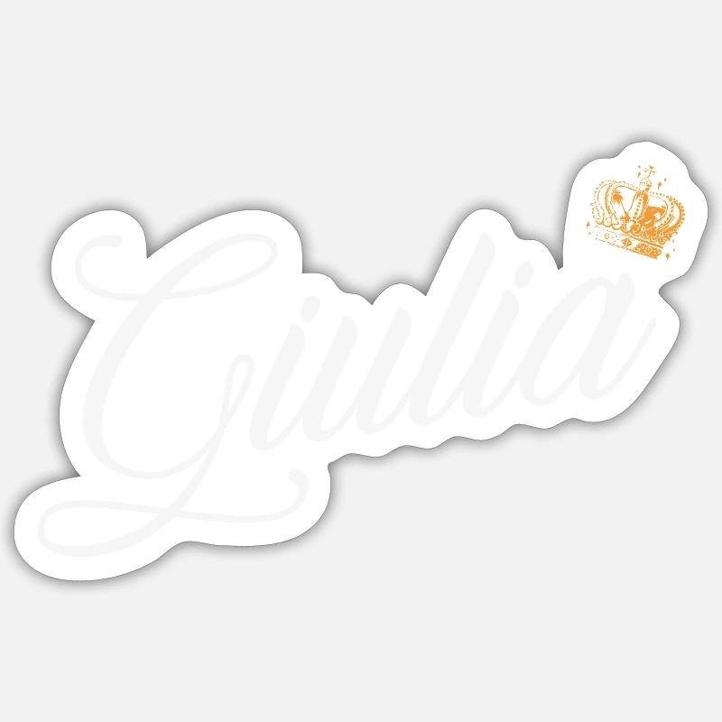 Giulia Nome Personalizzato per Donne Bambini Bambini - - Sticker formato S (10 x 10 cm) - bianco opaco