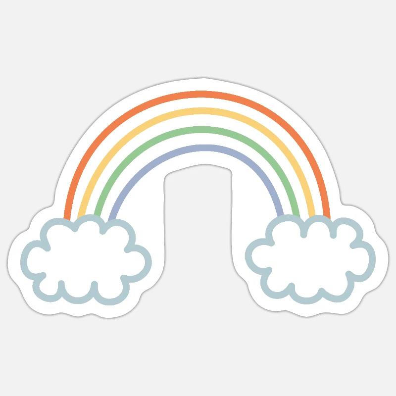 Teint arc-en-ciel - Sticker taille S (10 x 10 cm) - blanc mat