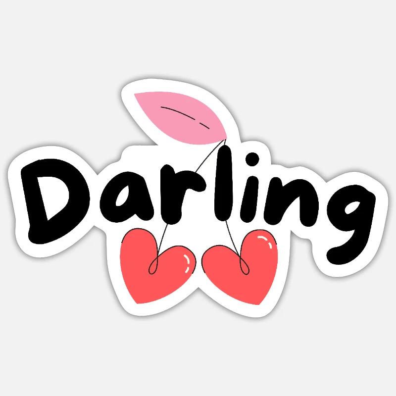 Darling I love you Sticker size S (10 x 10 cm)