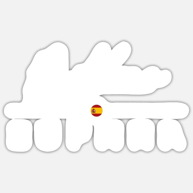 Spain - Bilbao - Spain - España - Sticker size S (10 x 10 cm) - white matte