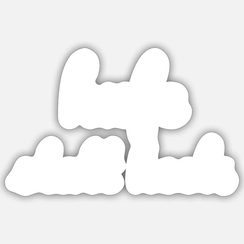 Cavalières - Sticker taille S (10 x 10 cm) - blanc mat