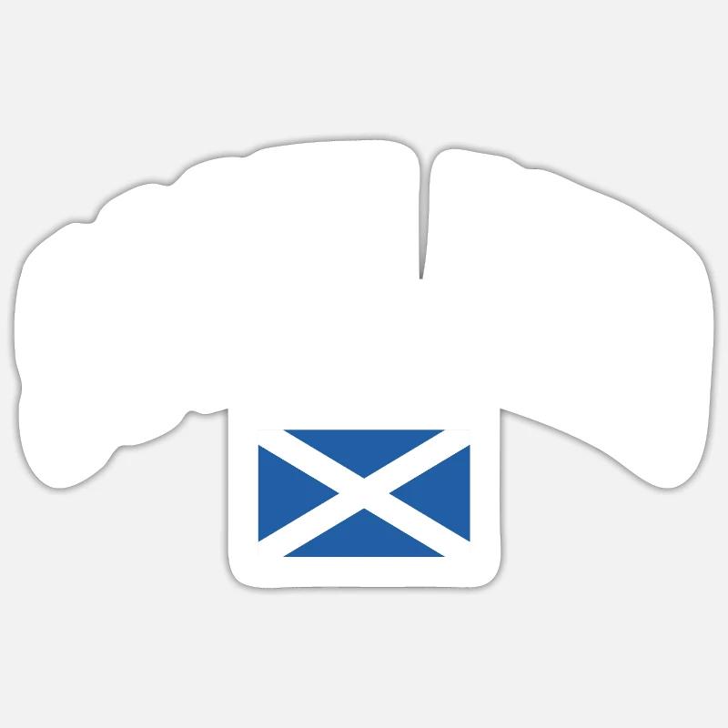 Écosse Drapeau de l’Écosse - Sticker taille S (10 x 10 cm) - blanc mat