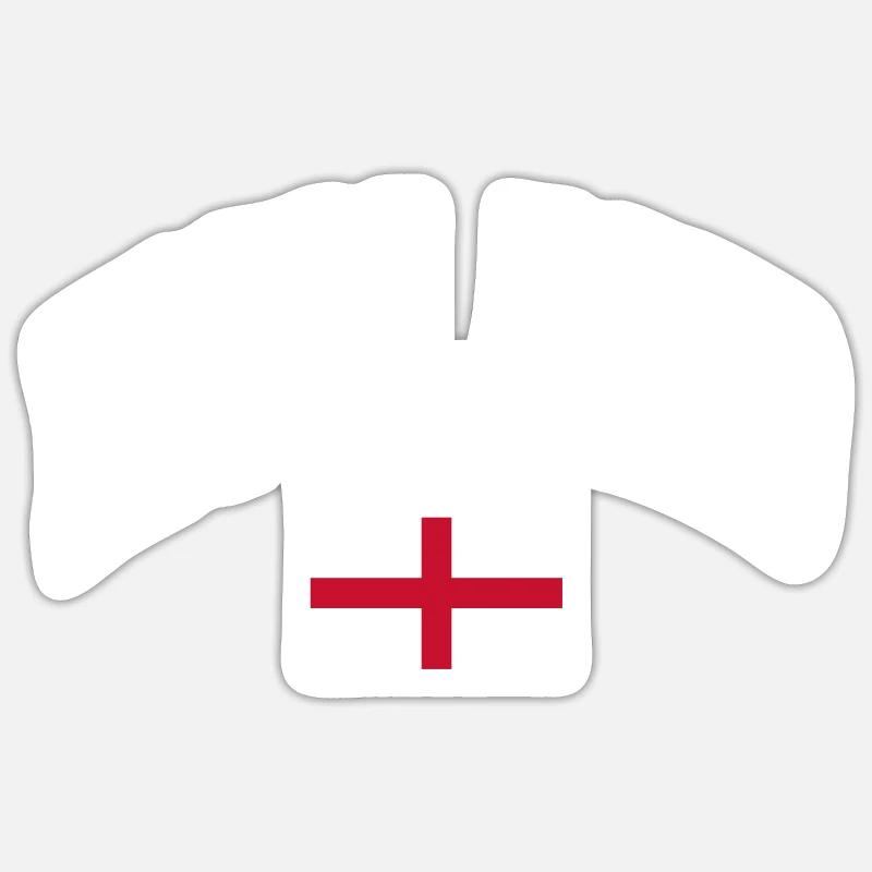England Flag - Sticker size S (10 x 10 cm) - white matte