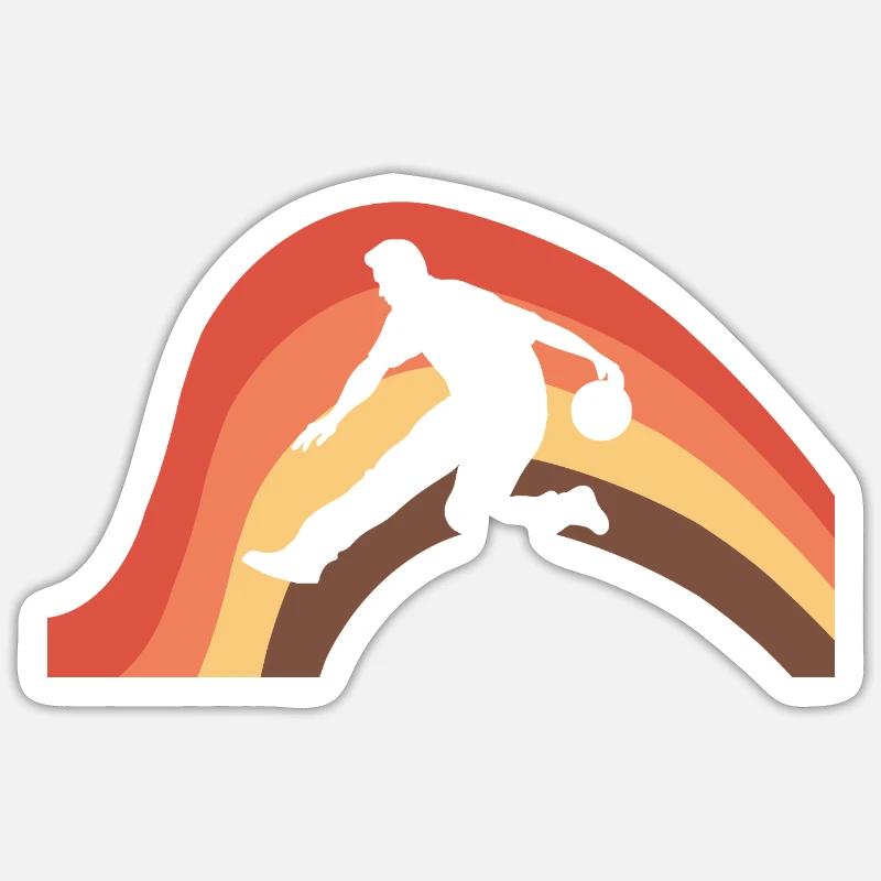 Bowling Strike - Sticker Größe S (10 x 10 cm) - Mattweiß