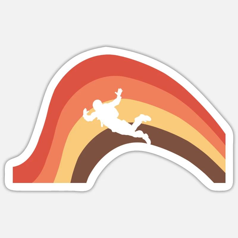 Skydiving Skydive Adrenaline - Sticker size S (10 x 10 cm) - white matte