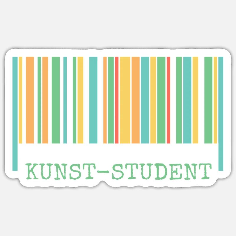 Kunststudent als Kunst - Sticker Größe S (10 x 10 cm) - Mattweiß