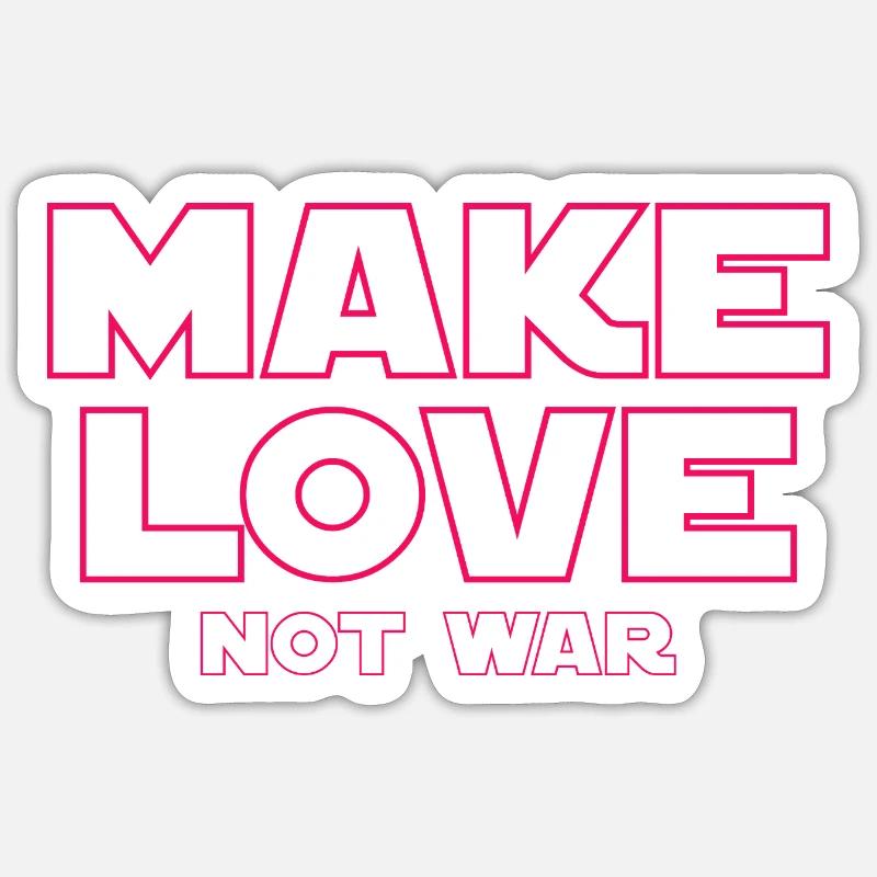 MACH LIEBE STATT KRIEG Sticker Größe S (10 x 10 cm)