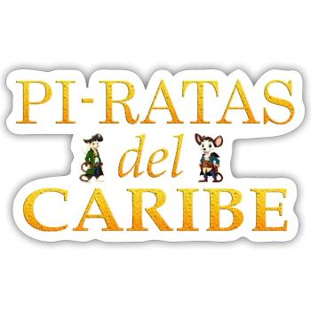 Karibik Pyrats - Sticker Größe S (10 x 10 cm) - Mattweiß - Vorne