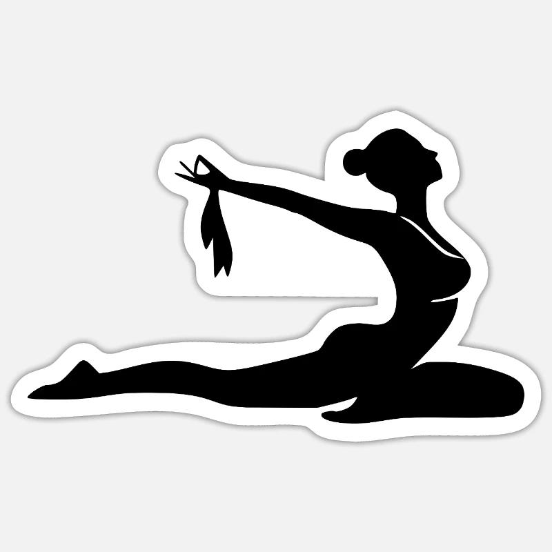 Danseur, posture, expression, équilibre et conscience corporelle Sticker taille S (10 x 10 cm)