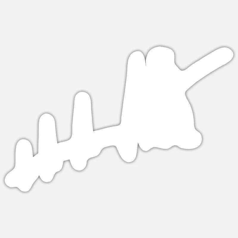 Angler Evolution Pêche - Sticker taille S (10 x 10 cm) - blanc mat