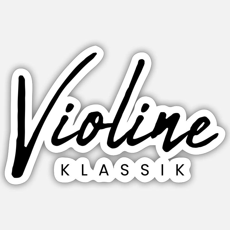 Violine Klassik Sticker Größe S (10 x 10 cm)