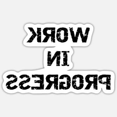 WORK IN PROGRESS - mirrored Adesivo