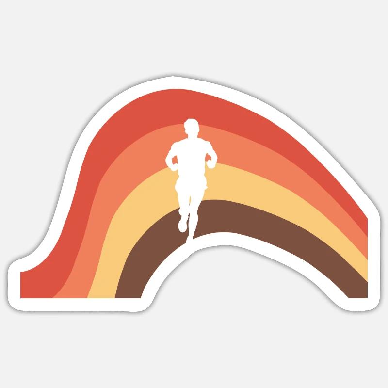 Marathon Half Marathon - Sticker size S (10 x 10 cm) - white matte