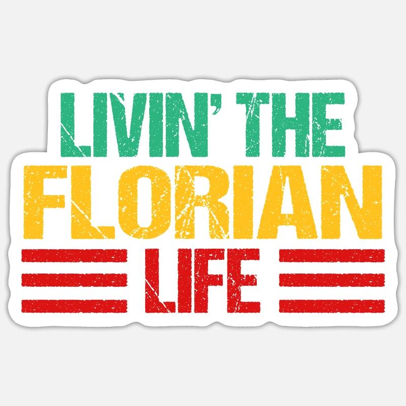Florian - Sticker size S (10 x 10 cm) - white matte